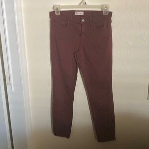 Madewell Burgundy Skinny Jeans Sz 30
